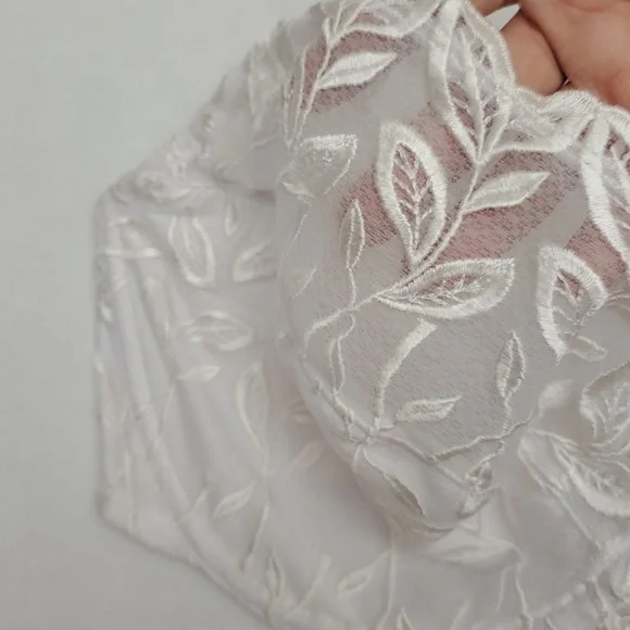 BALI Lace Desire Minimizer White Embroidered Underwire Bra 38Ddd - Picture 10 of 15